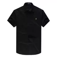 chemises ralph lauren hommes coton tentation 2013 manche courte polo color pony black